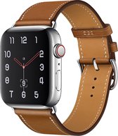 Apple Watch 42/44MM Bracelet en cuir - Cuir - Bracelet de montre - Bracelet - Cuir artificiel - Apple Watch 1 / 2 / 3 / 4 / 5 / 6 / SE - Marron