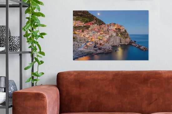Le village coloré de Manarola dans Cinque Terre Toile 90x60 cm - Tirage photo sur toile (Décoration murale salon / chambre)