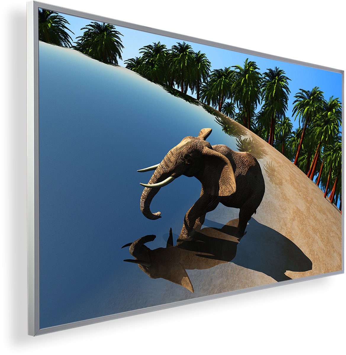 Infrarood Verwarmingspaneel 600W met fotomotief en Smart Thermostaat (5 jaar Garantie) - Olifant 66