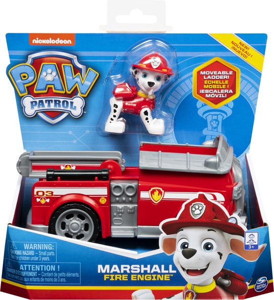 PAW Patrol - Marshall's Brandweerwagen - speelgoedauto met speelfiguur