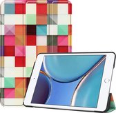 Tablet hoes geschikt voor iPad Mini 2021 - Tri-Fold Book Case - Blocks