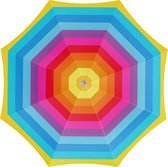 Parasol - regenboog print - D160 cm - UV-bescherming - incl. draagtas