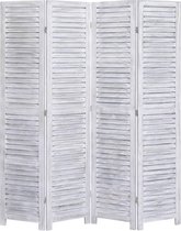 Medina Kamerscherm met 4 panelen 140x165 cm hout grijs