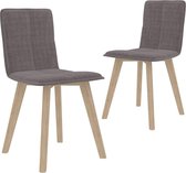 Medina Eetkamerstoelen 2 st stof taupe