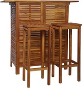 Medina 3-delige Bartafel en -stoelenset massief acaciahout