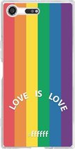 Sony Xperia XZ Premium Hoesje Transparant TPU Case - #LGBT - Love Is Love #ffffff