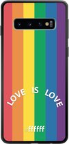 6F hoesje - geschikt voor Samsung Galaxy S10 -  TPU Case - #LGBT - Love Is Love #ffffff