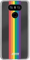 6F hoesje - geschikt voor LG G6 -  Transparant TPU Case - #LGBT - Vertical #ffffff