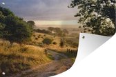 Muurdecoratie Zonneschijn in de Engelse weilanden - 180x120 cm - Tuinposter - Tuindoek - Buitenposter