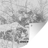 Plan de la ville Arnhem affiche de jardin en vrac - Carte 50x50 cm - petit - Toile de jardin / Toile d'extérieur / Peintures pour l'extérieur (décoration de jardin)