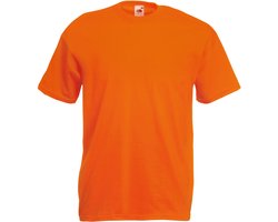 Fruit Of The Loom Heren Valueweight T-shirt met korte mouwen (Oranje) Maat L - EK-WK-Olympische Spelen