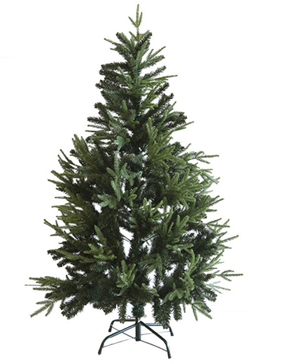 Luxe GROENE Kunstboom 150cm PE / PVC met 400 koppen, metalen voet - Plastic - SILUMEN
