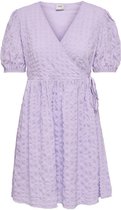 Jacqueline de Yong Jurk Jdybubble 2/4 Wrap Dress Wvn 15234128 Pastel Lilac Dames Maat - 36