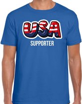 Blauw usa fan t-shirt voor heren - usa supporter - Amerika supporter - EK/ WK shirt / outfit S