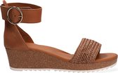 Paul Green 7793 Sandalen - Met Sleehak - Dames - Cognac - Maat 39