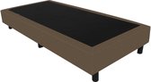 Bedworld Boxspring 90x210 - Lederlook - Donker taupe (MD929)