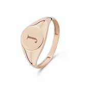 Isabel Bernard La Concorde Lauren 14 Karaat Rosé Gouden Initial Ring - Roségoudkleurig