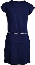 Meisjes jurk dubbele print marine | Maat 92/2Y