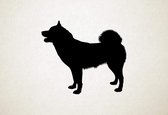 Silhouette hond - Greenland Dog - Groenlandse hond - L - 75x87cm - Zwart - wanddecoratie