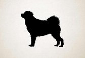 Silhouette hond - Wetterhoun - M - 60x71cm - Zwart - wanddecoratie