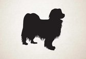 Silhouette hond - Phalene - S - 45x47cm - Zwart - wanddecoratie