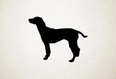 Silhouette hond - Serbian Tricolour Hound - Servische driekleurige hond - S - 45x57cm - Zwart - wanddecoratie