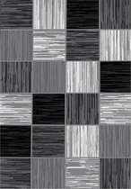 Modern laagpolig vloerkleed Base - zwart 2840 - 80x250 cm
