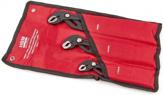 Jeu de pinces multiprises HBM PROFI 3 pièces avec réglage rapide