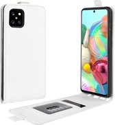 Voor Galaxy A81 / M60S / Note 10 Lite R64 textuur enkele verticale flip lederen beschermhoes met kaartsleuven en fotolijst (wit)