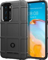 Voor Huawei P40 Full Coverage Shockproof TPU Case (Zwart)