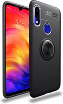 lenuo schokbestendige TPU-hoes voor Xiaomi Redmi 7, met onzichtbare houder (zwart)