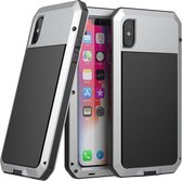 Metalen schokbestendige waterdichte beschermhoes voor iPhone XS Max (zilver)
