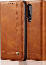 Voor OnePlus 8 Retro Crazy Horse Texture Horizontaal Flip Leren Case, met Kaartsleuven & Houder & Portemonnee (Khaki)