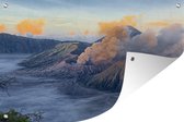 Muurdecoratie Mist in Indonesië - 180x120 cm - Tuinposter - Tuindoek - Buitenposter