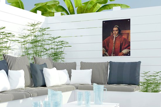 Décoration de Jardin Pape Pie VII - Peinture de Jacques-Louis David - 30x40 cm - Toile jardin