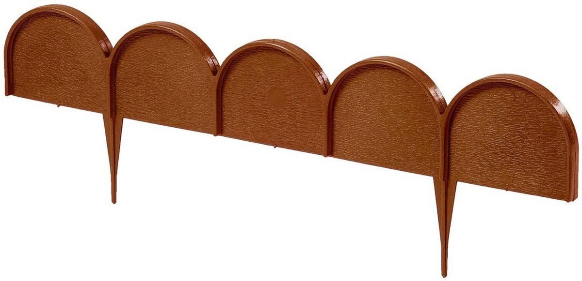 Borderrand gebogen kunststof terracotta - 10 m
