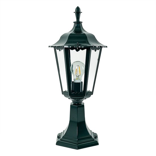 KS Verlichting Ancona sokkellamp tuinlamp groen buitenverlichting E27 zeskant klassiek