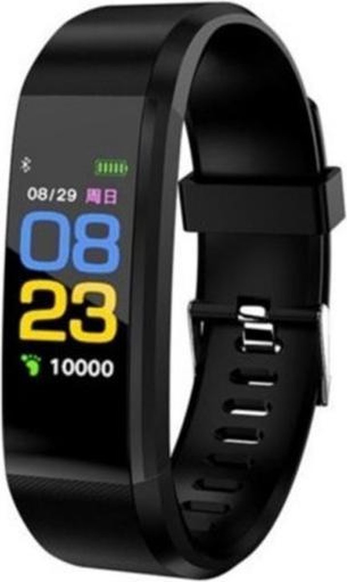 ID115 0,96 inch OLED-scherm Smart Watch Polsband Stappenteller Sport Fitness Tracker-armband (zwart)