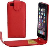 Voor iPhone 8 & 7 Gewone textuur Verticale flip lederen tas met kaartsleuf (rood)