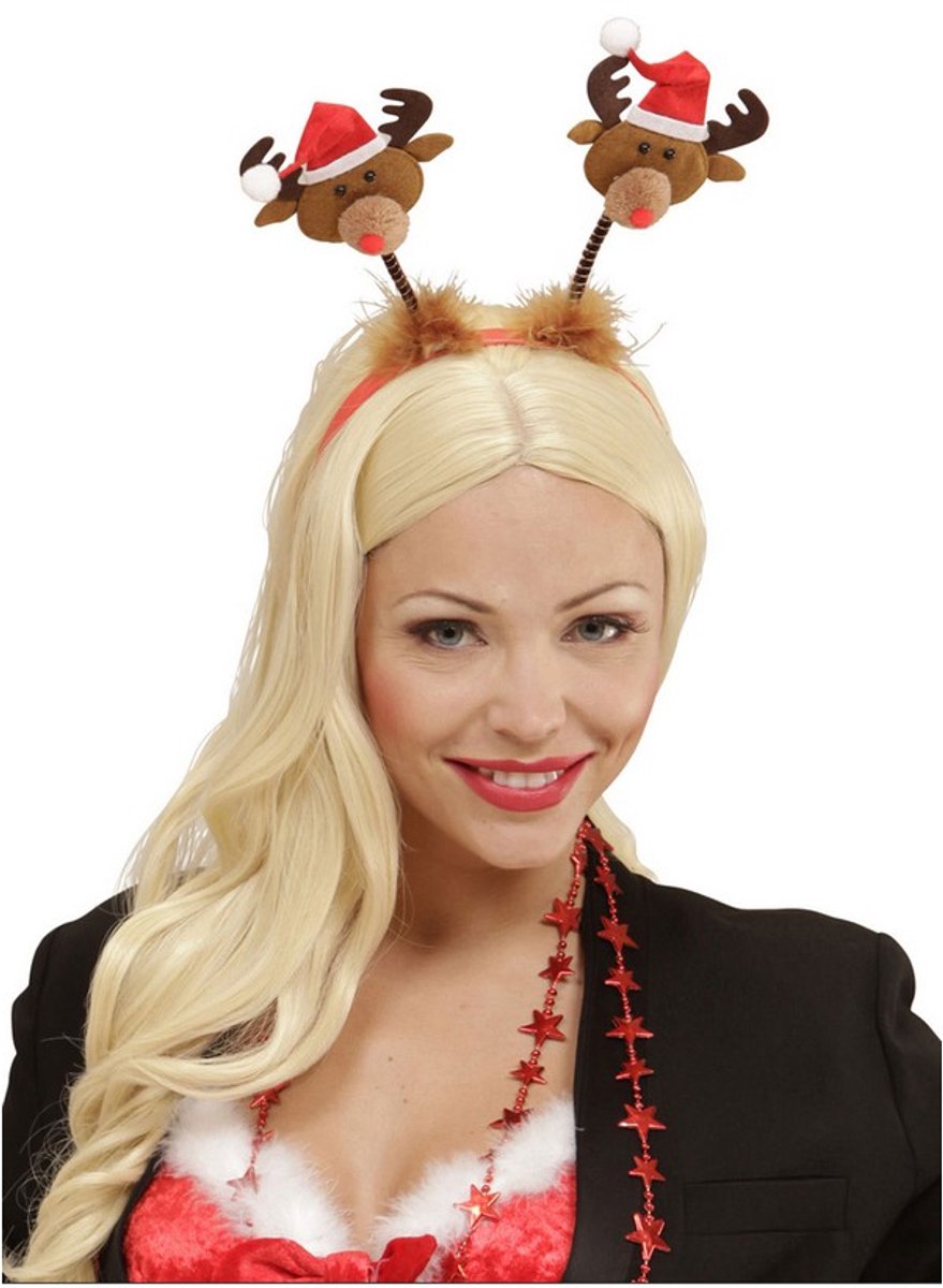 Diadeem met rendieren en muts