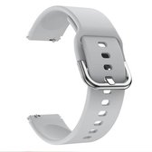 Voor Geschikt voor Xiaomi Mi Watch Galvaniserende gesp Siliconen vervangende band Horlogeband (grijs)