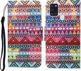 Voor Samsung Galaxy A21s Gekleurde Tekening Patroon Horizontale Flip Leren Case met Houder & Kaartsleuven & Portemonnee & Lanyard (Tribal Etnische Stijl)