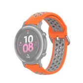 20 mm universele sport twee kleuren siliconen vervangende band horlogeband (oranje grijs)
