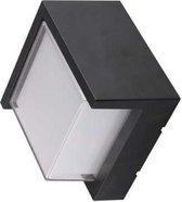 LED Wandlamp vierkant zwart 15W - 3000K Warm wit