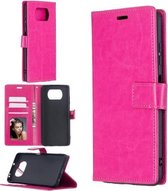 Voor Geschikt voor Xiaomi Poco X3 NFC Crazy Horse Texture Horizontale Flip Leren Case met Houder & Kaartsleuven & Portemonnee & Fotolijst (Rose roze)
