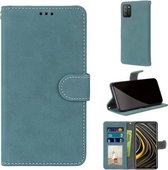 Voor Xiaomi Poco M3 Retro Frosted Horizontale Flip PU lederen tas met houder & kaartsleuven & portemonnee & fotolijst (blauw)