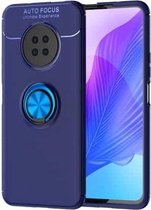 Voor Huawei Enjoy 20 Plus metalen ringhouder 360 graden roterende TPU-hoes (blauw + blauw)