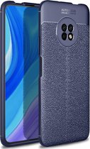 Voor Huawei Enjoy 20 Pro Litchi Texture TPU schokbestendig hoesje (marineblauw)