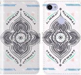 Voor Google Pixel 3a 3D-schilderij Gekleurd tekenpatroon Horizontaal Flip TPU + PU lederen tas met houder & kaartsleuven & portemonnee & draagkoord (tol)