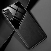 Voor Huawei Honor Play 4T All-inclusive leer + beschermhoes van organisch glas met metalen ijzeren plaat (zwart)